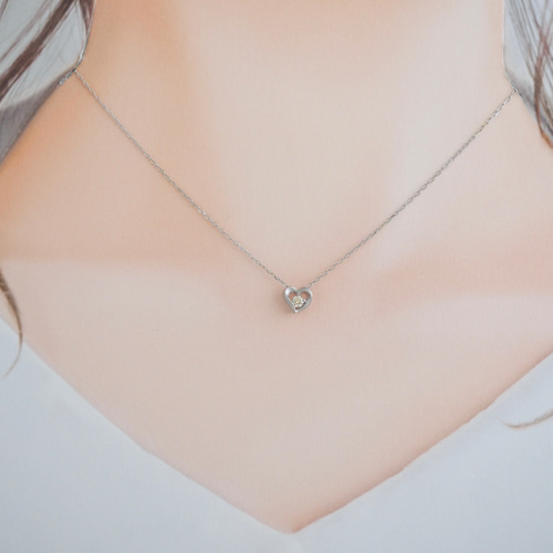 小悪魔HEART～ No.278 K18WG/YG ダイヤモンド0.06ct ハート