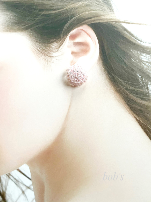 beads  pierce/earring*　pink 10枚目の画像