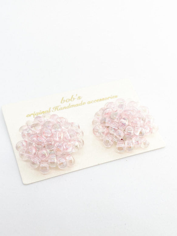 beads  pierce/earring*　pink 1枚目の画像
