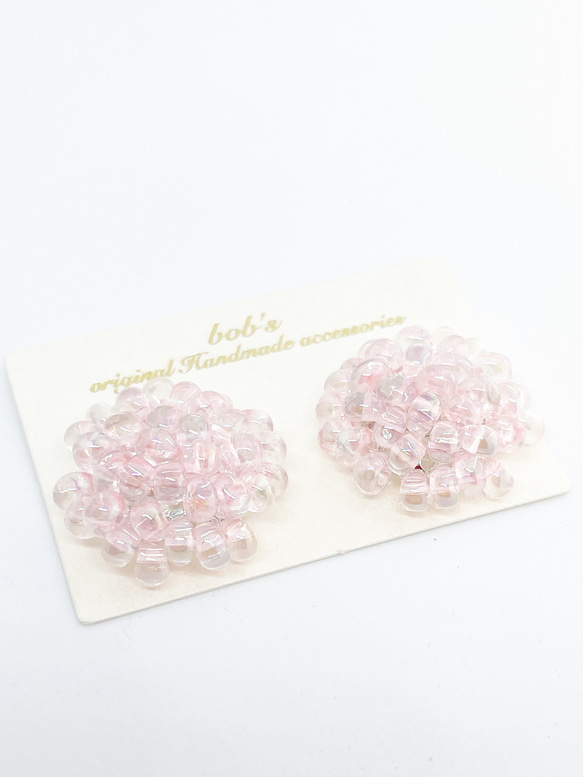 beads  pierce/earring*　pink 7枚目の画像