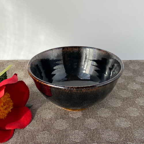 白飯が映える黒釉飯茶碗Ⅱ 【ご飯茶碗 手仕事 民藝 窯元 和 陶器