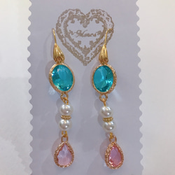 babypinkdrop princess pierce with pearl(K18GF) skyblue 6枚目の画像
