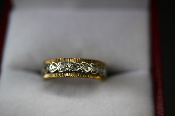 英国 1965年 指輪 キュービックジルコニア 純金率375 鑑定付 プレゼント ギフト レディース J14 3枚目の画像
