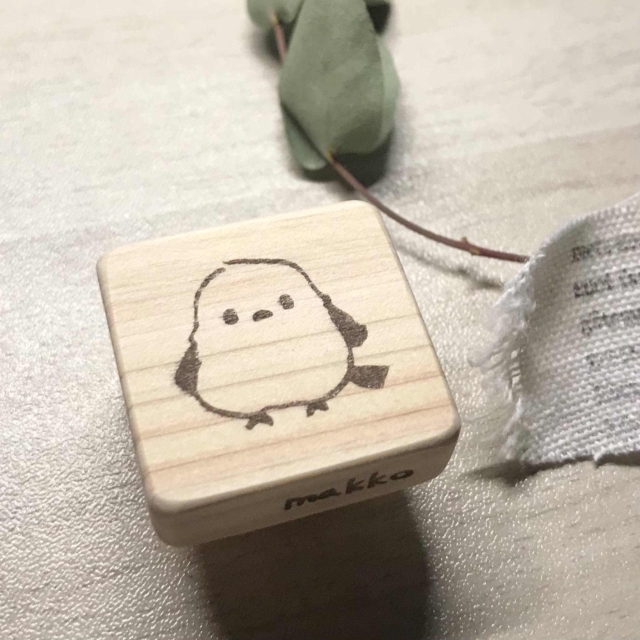 消しゴムはんこ　シマエナガとハシビロコウのValentine Gift 消しゴムはんこシマエナガとハシビロコウのValentine Gift