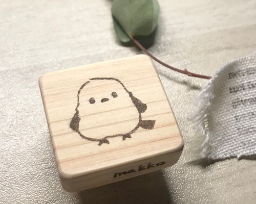 消しゴムはんこ　シマエナガとハシビロコウのValentine Gift 消しゴムはんこシマエナガとハシビロコウのValentine Gift