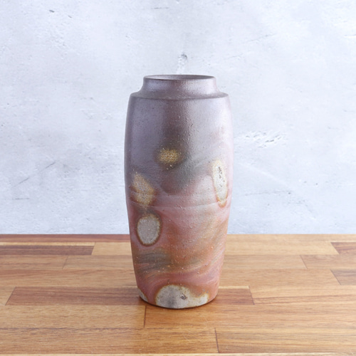 備前焼　花瓶　花器 備前焼 6寸 丸 壺形 花入（花瓶）