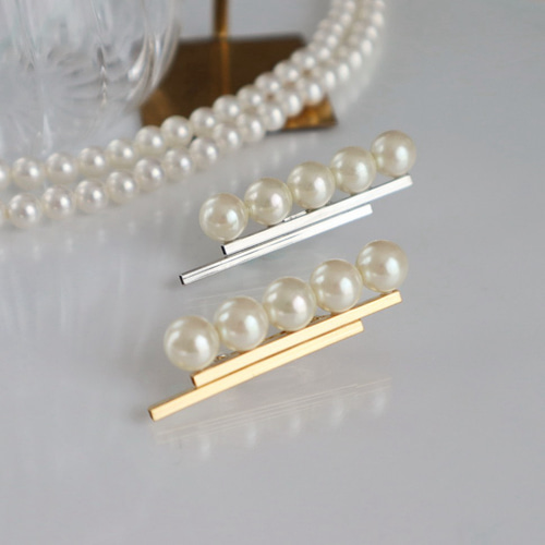 フォーマル・普段使いにも＞ ゴールド×ラインパールブローチ ブローチ