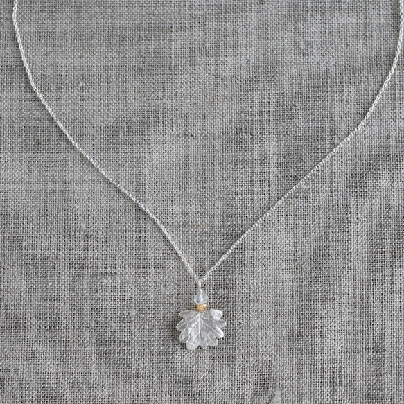 Barnet leaf necklace [P094SV(ST)] 2枚目の画像