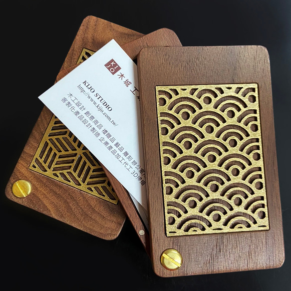 【KIJO】木製名刺入れ / カードケース-和柄 8枚目の画像