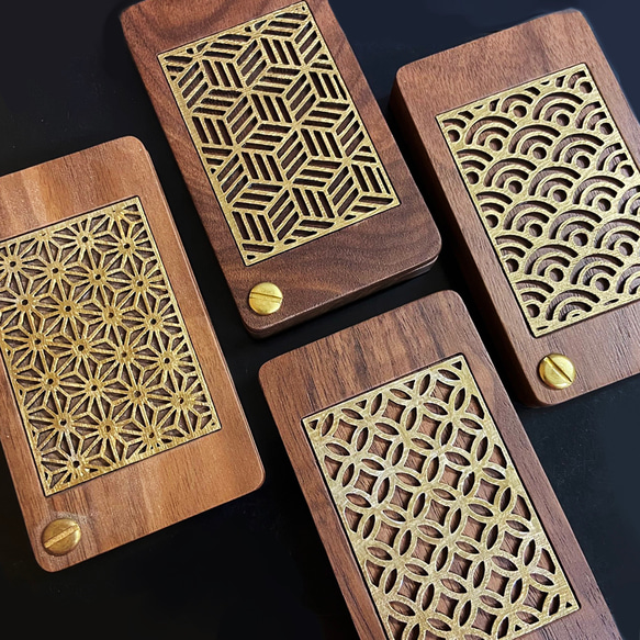 KIJO】木製名刺入れ / カードケース-和柄 名刺入れ・カード