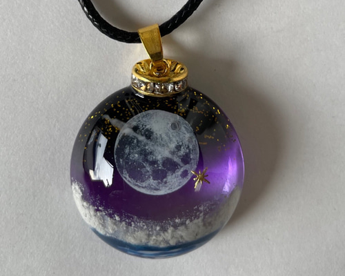 ヒマラヤ岩塩・メモリーオイル使用/夜明けのオルゴナイトネックレス