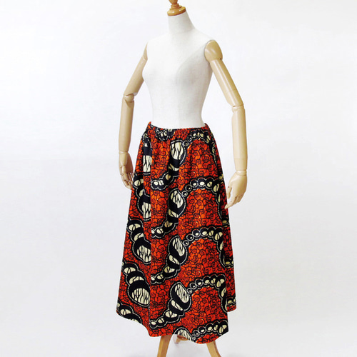 6（ロク）の「＜6(ROKU)＞AFRICAN PRINT LONG SKIRT/ｽｶｰﾄ