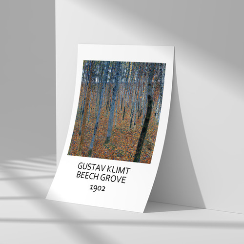 クリムト、風景画、「ブナの森」、ポスター、お部屋のアクセントに