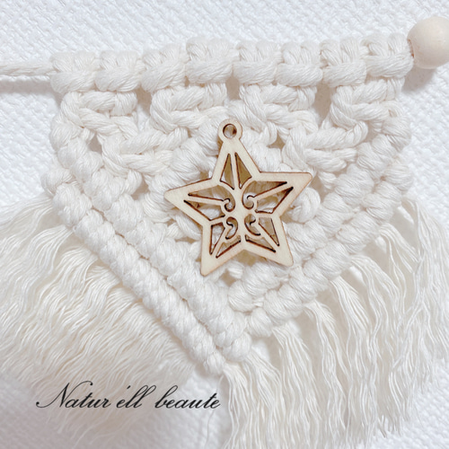 マクラメ☆クリスマス☆ガーランド(white) マクラメ クリスマスガーランド ガーランド 〜Natur'ell beaute〜 通販