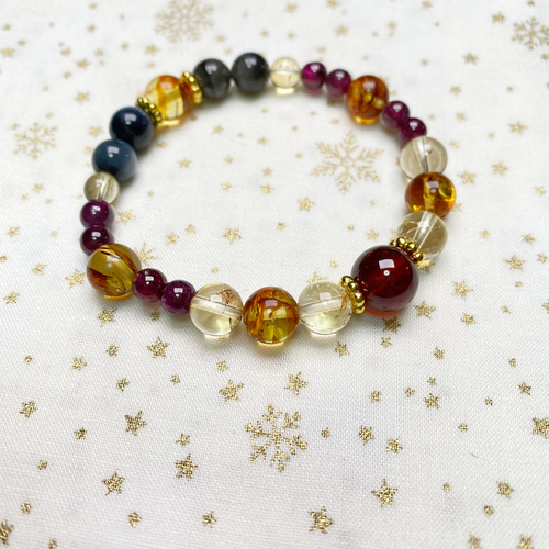 金の運 勝負 シトリン アンバー ラブラドライト 年賀 贈り物 天然石