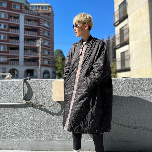 サンプル品 キルティングジャケット 龍神帯リユース パッチワーク