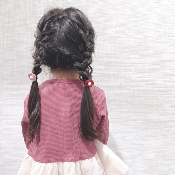 《2個set》ヘアゴム** retoro flower｜プレゼント｜プチギフト｜ベビー子供 6枚目の画像