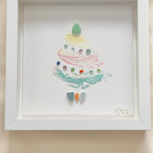 seaglass art 『christmas cake or tree?』 絵画 flow 通販 15027179