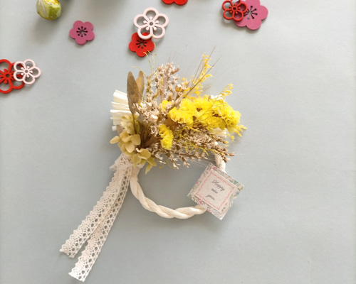 お正月2023 No.113 お正月飾り しめ飾り しめ縄飾り 正月リース ドライ