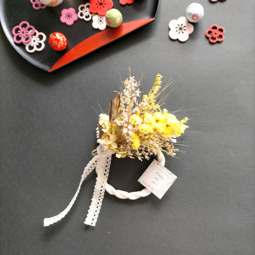 お正月2023 No.113 お正月飾り しめ飾り しめ縄飾り 正月リース ドライ