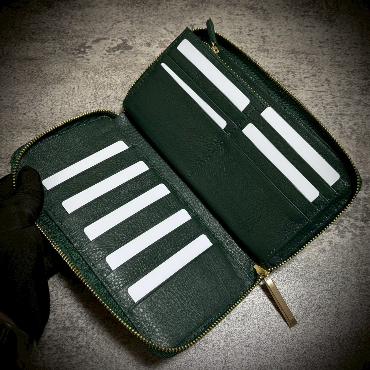 クロコダイル メンズ財布 長財布 大容量 カード２７枚 頭部 背部 グリーン 緑 ワニ革 本物証明書付き