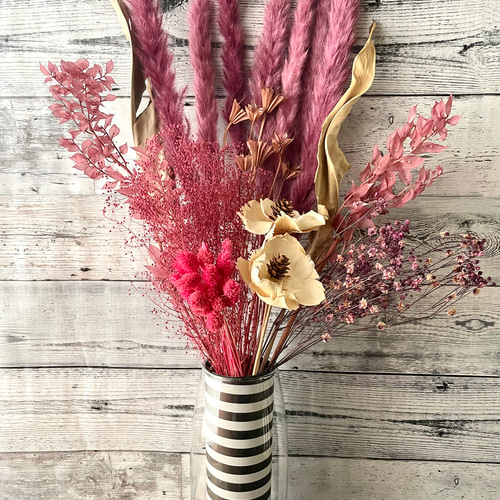 ドライフラワー ブラウンのインテリア デコレーションフラワーセット