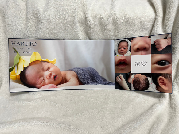 自分で作る！等身大アルバム3面 ニューボーン エコー写真 雑貨