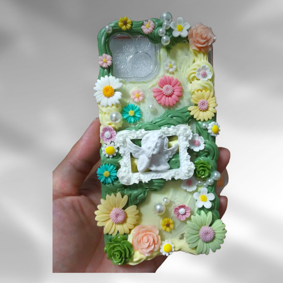 iPhone スマホカバー デコ 硬質ケース レジン ハンドメイド