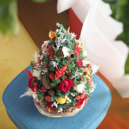 【受注生産】ドライフラワー クリスマスツリー 冬 クリスマス 受注生産】ドライフラワー クリスマスツリー 冬 クリスマス