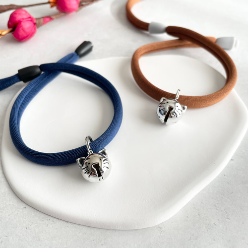 猫型の鈴が可愛いセーフティ首輪☆軽量で安全な負担の少ない首輪☆猫犬