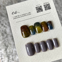 送料無料】冬ネイル／ダークカラー／ニュアンス／シンプル／くすみ