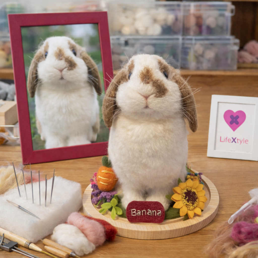 羊毛フェルト そっくり ウサギ オーダーメイド｜写真から作る ペットリアル ぬいぐるみ｜うさぎロス メモリアル レプリカ