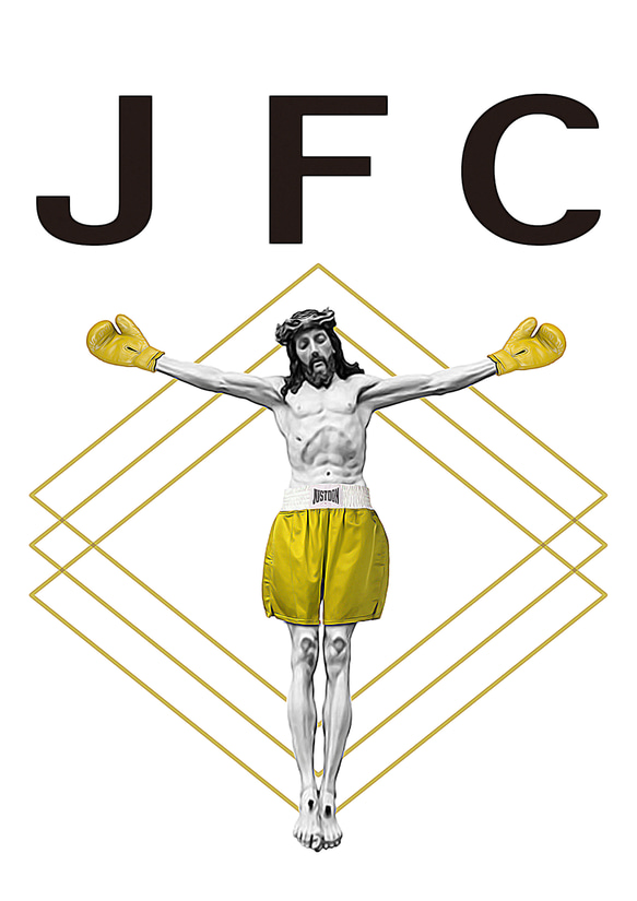 Jesus Fuckin' Christ　GOLD　キリスト ICON　アートデザインポスター　A1サイズ　半光沢紙 5枚目の画像