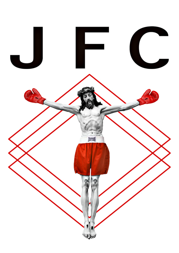Jesus Fuckin' Christ　RED　キリスト ICON　アートデザインポスター　A1サイズ　半光沢紙　 5枚目の画像