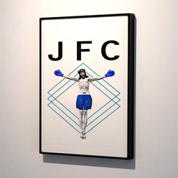 Jesus Fuckin' Christ　BLUE　キリスト ICON　アートデザインポスター　A2サイズ　半光沢紙　 1枚目の画像