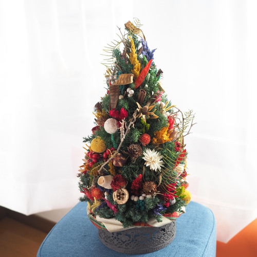 クリスマスツリー　ドライフラワー 楽天市場】クリスマス ツリー ドライフラワー 卓上 ミニツリー