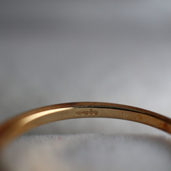 極上 英国 イギリス ゴールド リング 指輪 天然 ダイアモンド ジルコン 9ct 9カラット ビンテージ 純金 J33 4枚目の画像