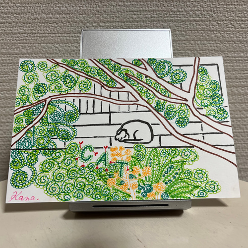 ぐるぐる巻きアート（水性サインペン・筆ペン画) イラスト 村上佳奈子