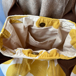 【受注生産】コロンとした形が可愛い北欧柄バッグ（小） 4枚目の画像