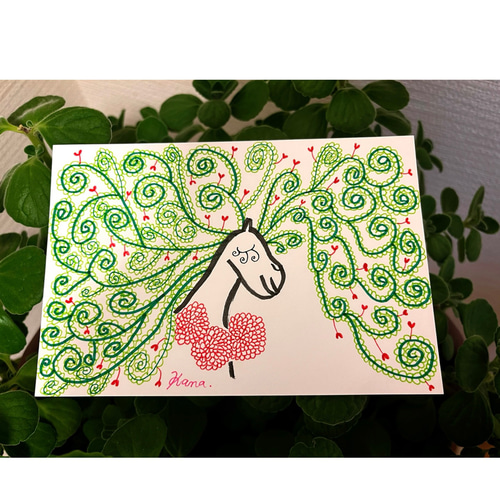 お値下げ マタノアツコ サインペン絵画 ぐるぐる巻きアート(水性サインペン・筆ペン画) イラスト 村上佳奈子