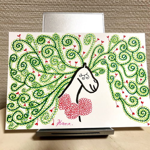 ぐるぐる巻きアート(水性サインペン・筆ペン画) イラスト 村上