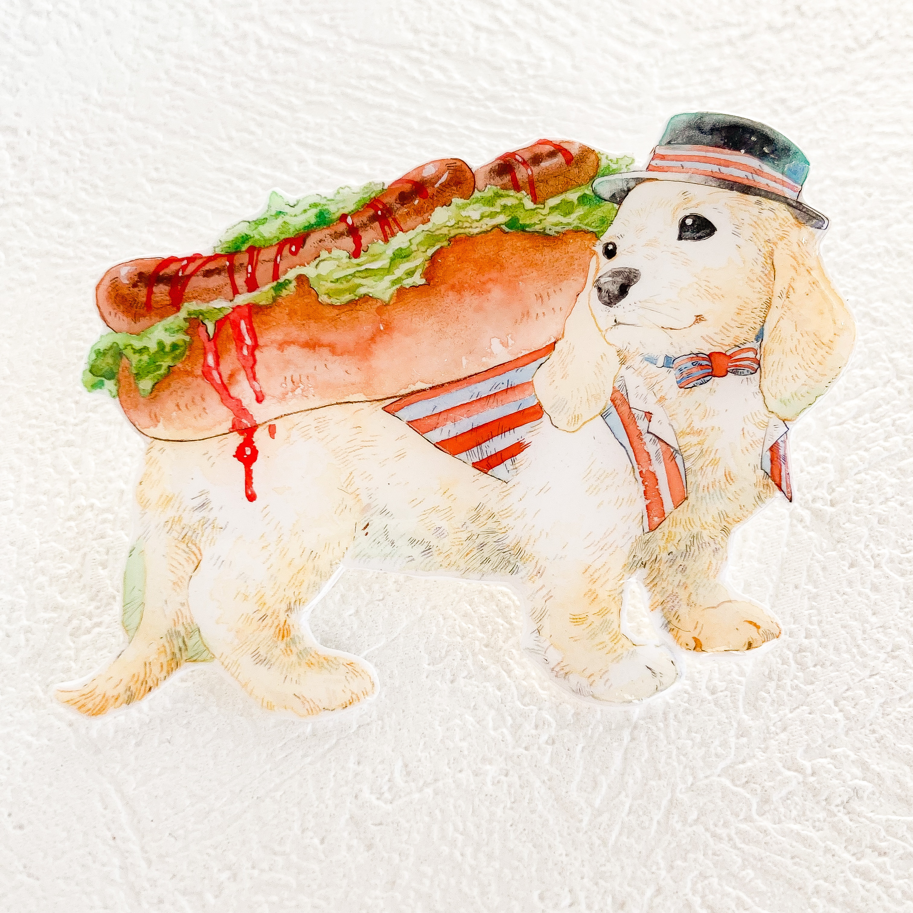 ミニチュアダックスのダイヤ付きブローチ