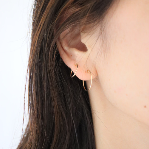 14kgfカラーオパールふさふさピアス/イヤリング 京都オパール6mm(浅葱)☆14Kgfグリッターピアス | iichi 日々の暮らし