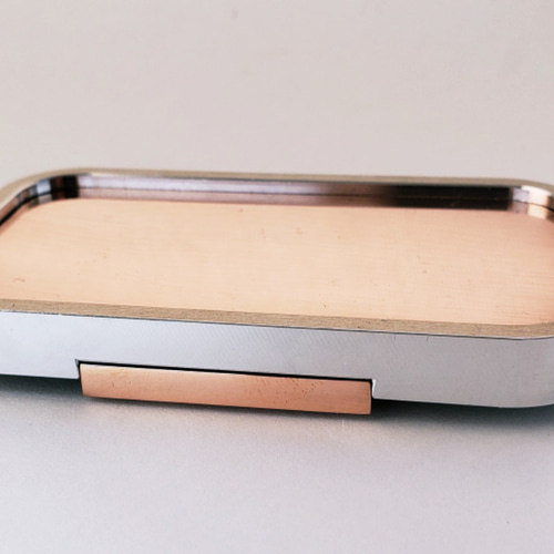 Sサイズ『銅製小物入れ』アルミ無垢材削り出し＋ステンレス