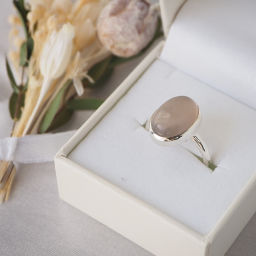 Gray onyx ring -グレーオニキス オニキス 彫金 天然石リング