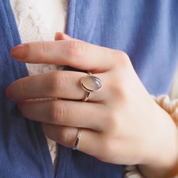 Gray onyx ring -グレーオニキス オニキス 彫金 天然石リング