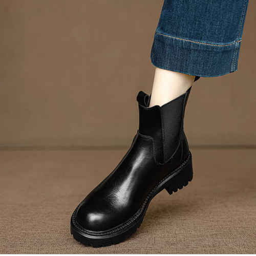 本革 厚底靴 外反母趾靴 ショートブーツ 長靴 人気 シューズ 黒靴