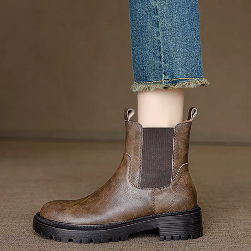 本革 厚底靴 外反母趾靴 ショートブーツ 長靴 人気 シューズ 黒靴