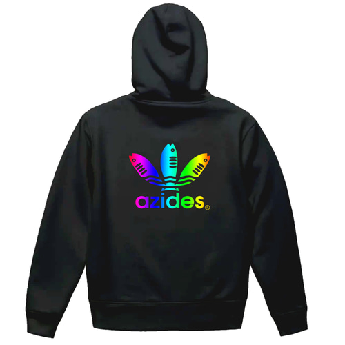 azides/8.4ozZIP】アジデスグラデジップアップフードパーカー面白い 