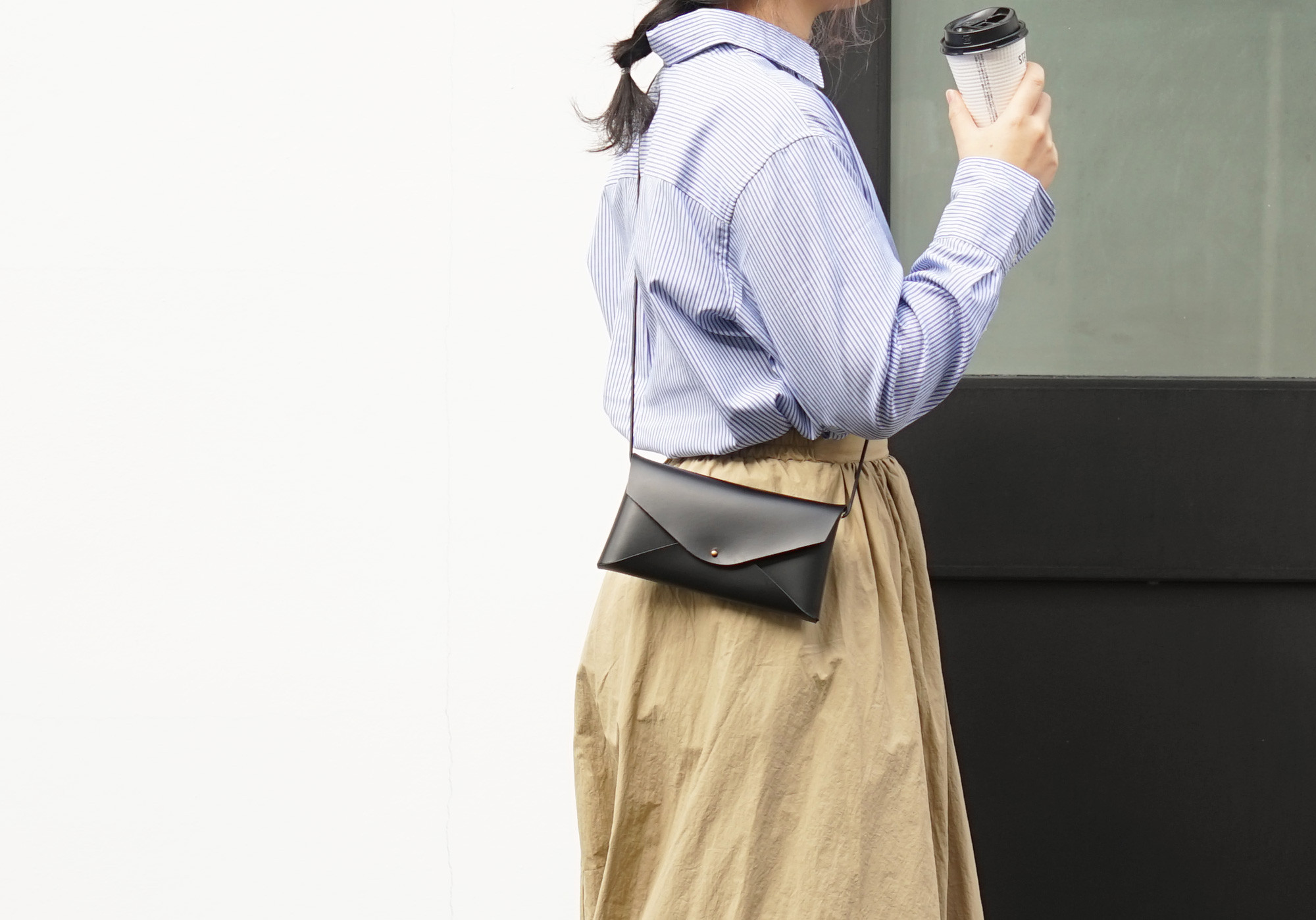 本革 スマホポーチ［Kiros-キートス-］【ブラック】 hoshinooto